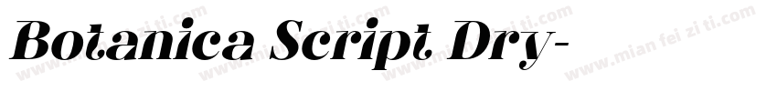 Botanica Script Dry字体转换